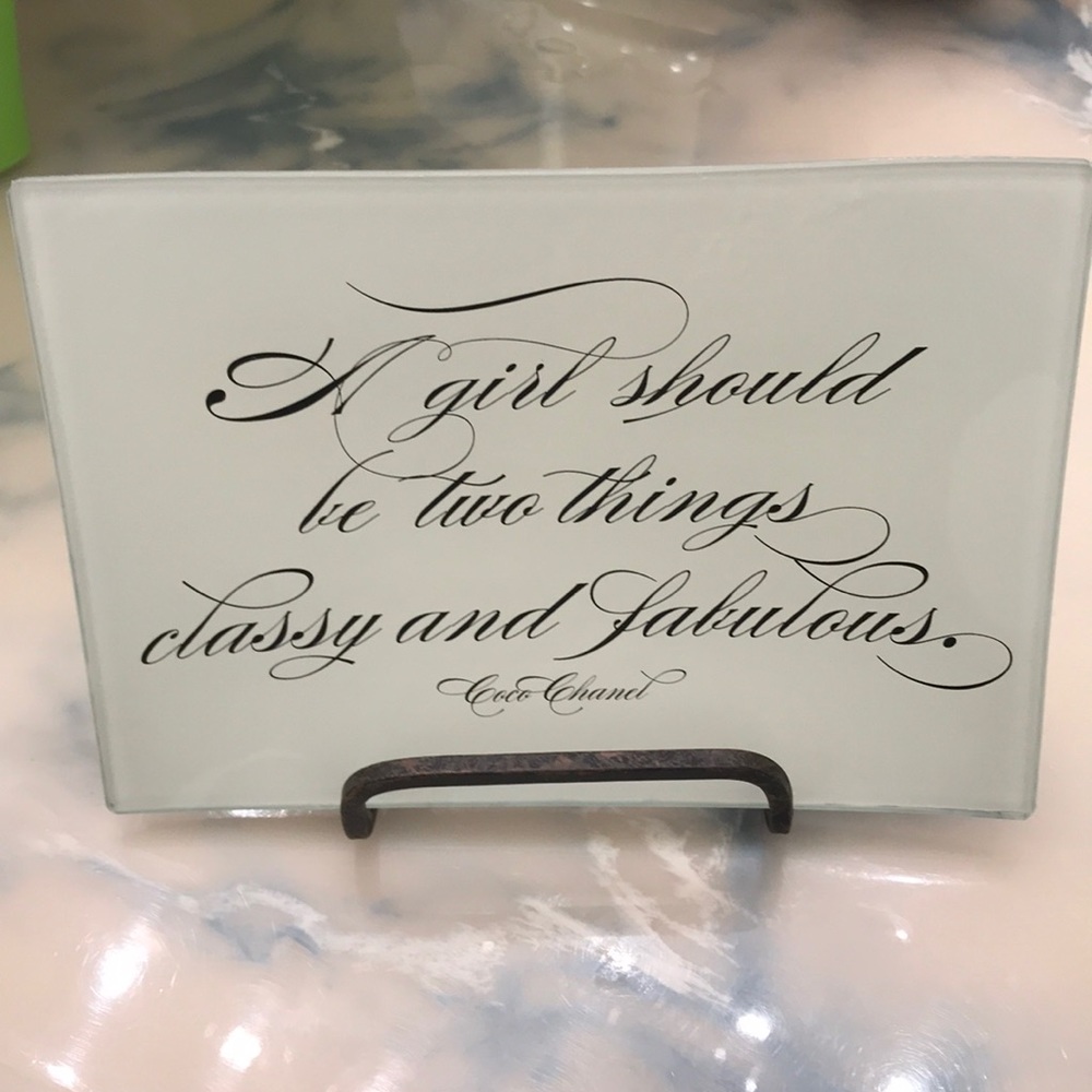 Handcrafted small plaque with stand